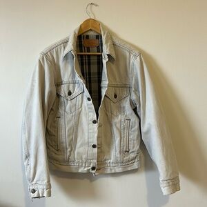 Vintage Levi’s Plaid Flannel Lined Denim Jacket Medium